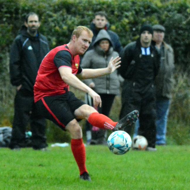 Matthew Griffiths scored twice for Clarby Road against Carew